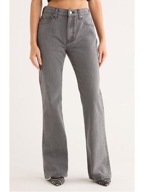 ÉTICA Women's Gray Nina High Waist Flare Jeans. Size 28 Women 
#378